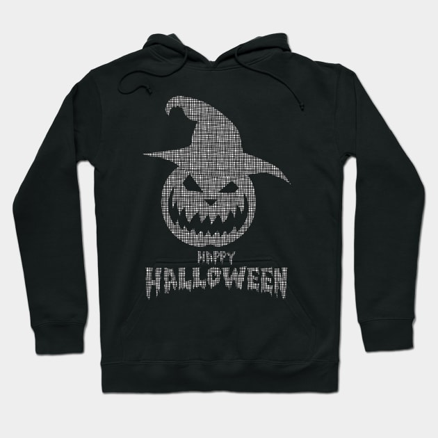 Happy Halloween With Grid Scary Pumpkin Hoodie by anbartshirts